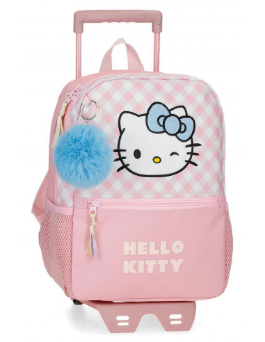 MOCHILA ADAP.32CM.C/CARRO HELLO KITTY WINK